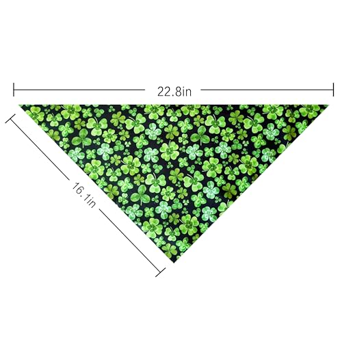 St. Patrick Dog Cat Bandana, Holiday 2 Pack Bandana Irish Rainbow Shamrock Scarfs for Small Medium Large Dogs Cats Pet Puppies