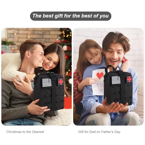 Survival Kit, 290Pcs Survival Gear First Aid Kit Emergency Tent, Camping Essentials Emergency Kit Accessories for Earthquake, Outdoor Adventure, Hiking, Hunting, Gifts for Men Women