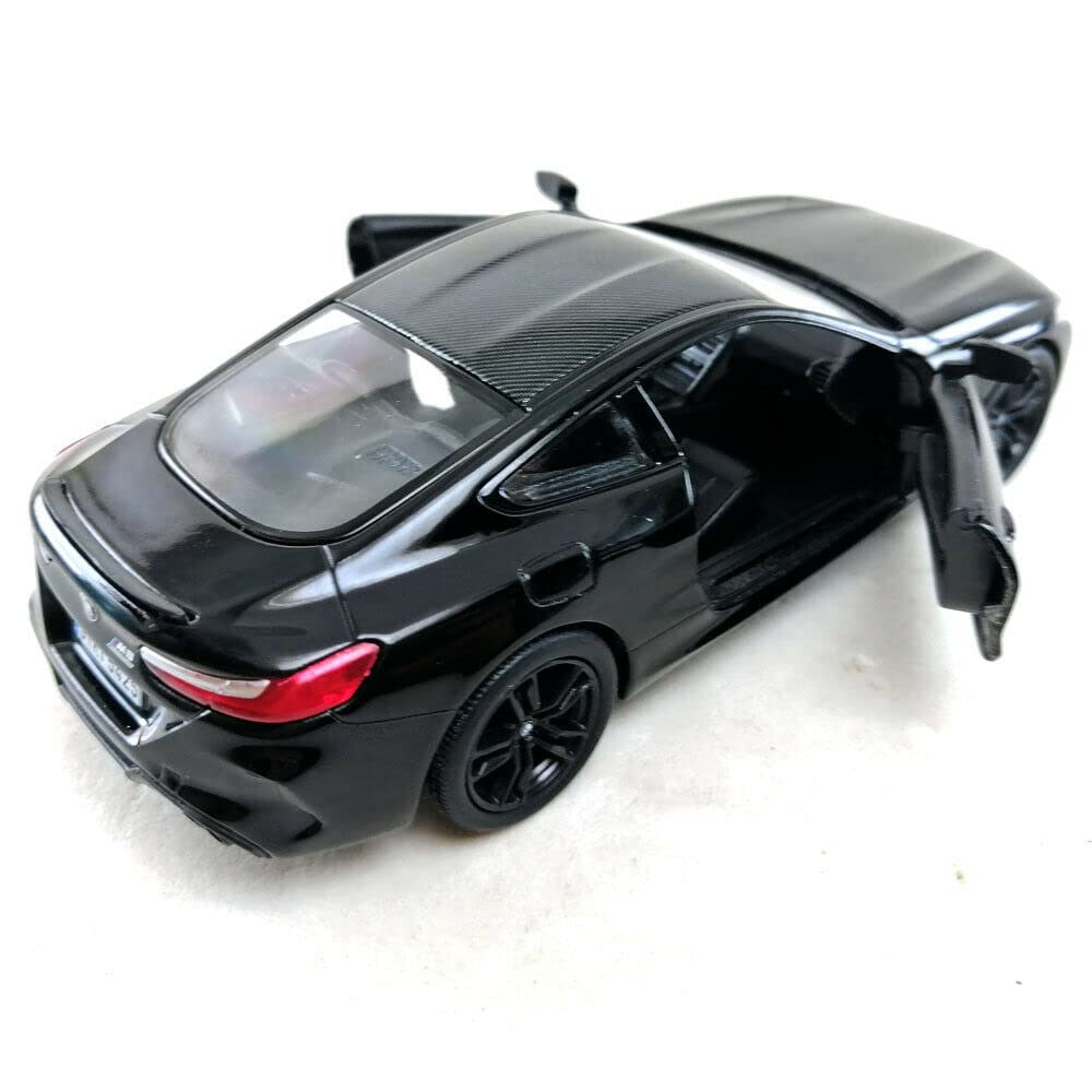 KiNSMART BMW M8 Competition Black Red 5" 1:36 Scale Die Cast Metal Model Toy Car w/ Pullback Action