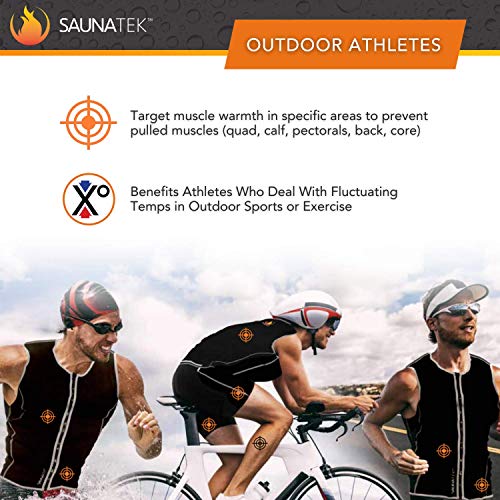 SaunaTek Men's Sauna Sweat Suit Vest for Exercise and Heat Training, Neoprene, Small