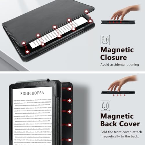 Case for Kindle Paperwhite - All New PU Leather Smart Cover with Auto Sleep Wake Feature for Kindle Paperwhite 11th Generation 6.8" and Kindle Paperwhite Signature Edition 2021 Released