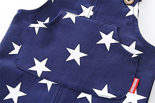 Mud Kingdom Infant Boys Overalls Cotton Plain Adjustable Straps Casual Spring Autumn Black 9-12 Months