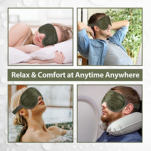 NEWGO Cooling Gel Eye Mask Reusable Cold Eye Mask for Puffy Eyes, Eye Ice Pack Eye Mask with Soft Plush Backing for Dark Circles, Migraine, Stress Relief - Purple