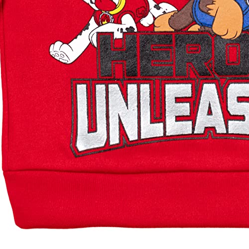 Paw Patrol Chase Marshall Rubble Rocky Zuma Toddler Boys Fleece Pullover Hoodie Red 2T