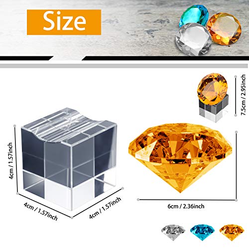 MerryNine Diamond Gifts for Women, Mom, Wife, Girlfriend, Sister, Her, Birthday Gifts Set with Gift Card, Flannelette, Flannelette Bag, 60Mm Diamond Paperweight Decoration with Sliver Triangle Base