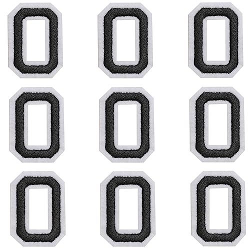 GYGYL Iron on Number Patches, 9Pcs of 2 Inch Green Number "6" Patches, Embroidered Number Patch for Clothes, Dress, Hat, Socks, Jeans, DIY Accessories