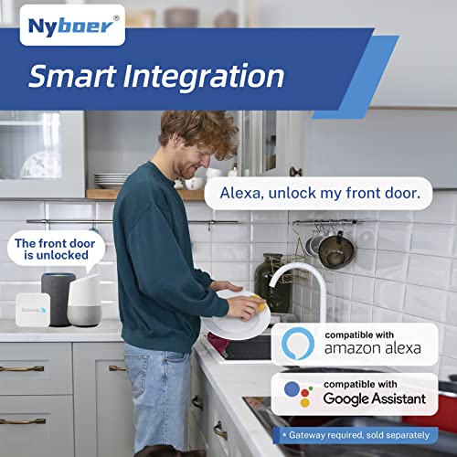 Keyless Fingerprint Smart Door Lock and Handle - Keypad Entry, Electronic Passcode for Front Door