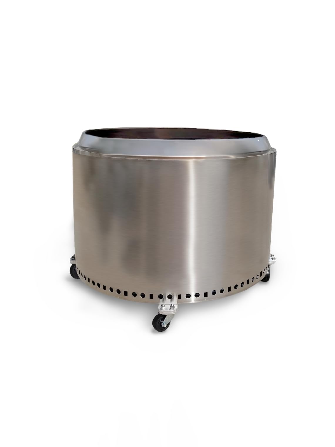 Fire Pit Wheeled Base for Solo Stove, Breeo and Others (Silver, 19.5 inch diamter)