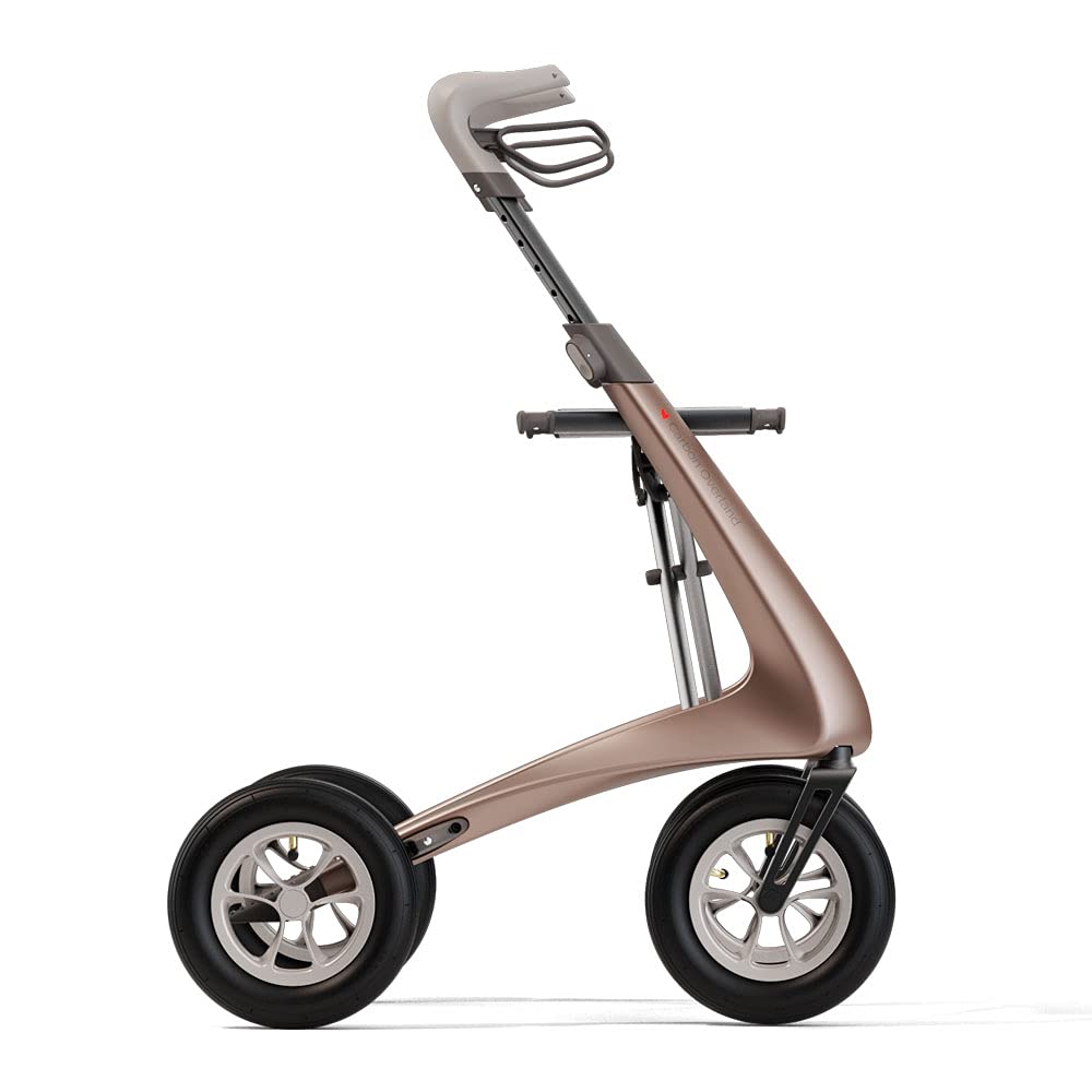 byACRE Carbon Overland All Terrain Walker for Adults – 14.8 Lbs Adult Walkers with 4 Wheels and Seat - Seated Walkers with Wheels - Worlds Lightest Folding All-Terrain Rolling Walker with Seat