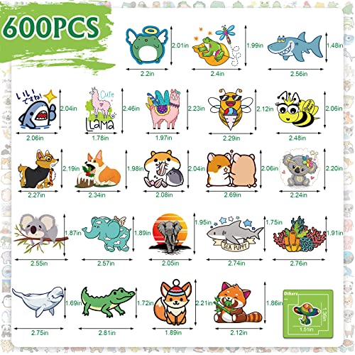 Arme 600 PCS Stickers Pack,Cute Colorful Waterproof Stickers,Vinyl Art Stickers.Stickers for Water Bottles,Skateboards and Notebooks, Laptop Stickers for Teens Girls Kids Adults