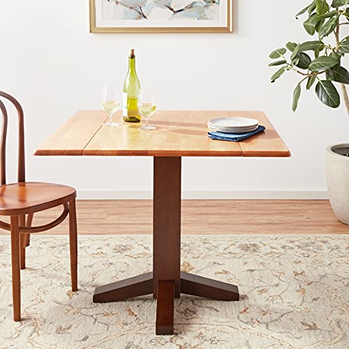 Solid Wood 36" Square Dual Drop Leaf Dining Table, White