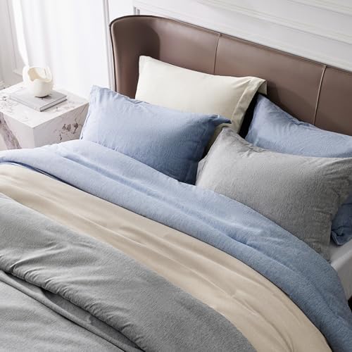 Bedsure Olive Green Duvet Cover Queen Size - Super Soft Cationic Dyed Duvet Cover for Kids with Zipper Closure, 3 Pieces, Includes 1 Duvet Cover (90"x90") & 2 Pillow Shams, NO Comforter