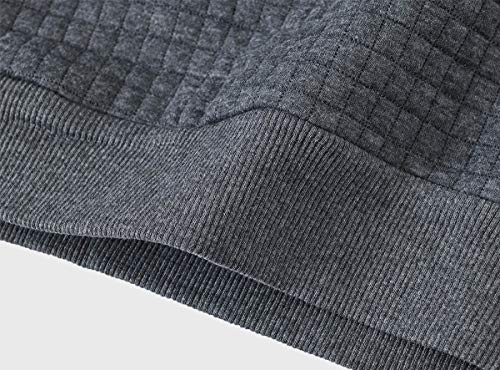 Yundobop Men's Pullover Hoodies Plaid Jacquard Long Sleeve Drawstring Hipster Casual Hooded Sweatshirts with Kanga Pockets Coffee M