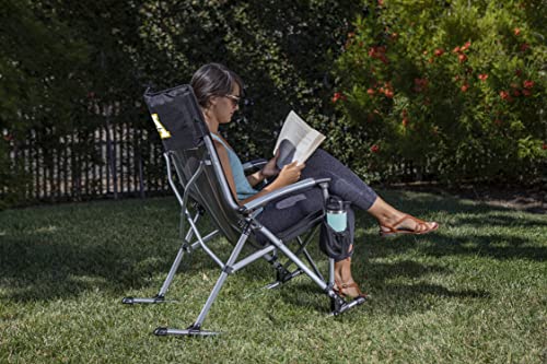 PICNIC TIME NCAA Boston College Eagles Outdoor Rocking Camp Chair, XL Heavy Duty Camping Chair for Adults, (Black)