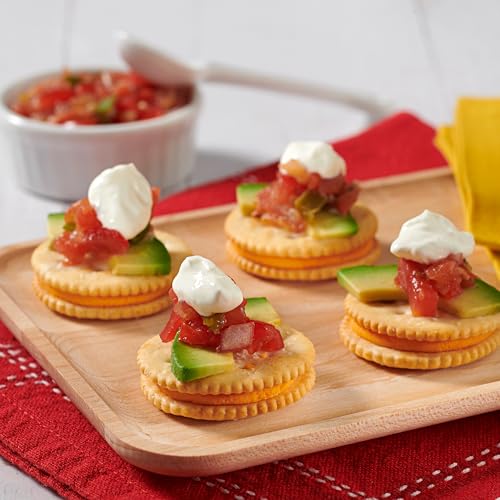 RITZ Cheese Sandwich Crackers, School Snacks, 48 Snack Packs (6 Boxes, 8 Crackers Per Pack)