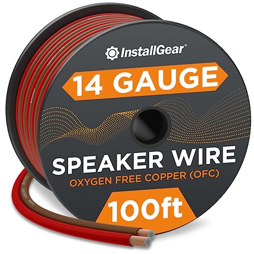 InstallGear 14 Gauge AWG Speaker Wire (Red/Black) - Cable for Car Stereos, Home Theater, Surround Sound, Radio, Automotive - 100 ft