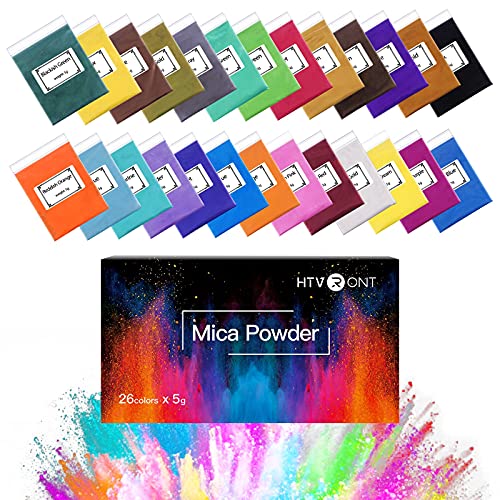 HTVRONT Black Mica Powder for Epoxy Resin - 3.5 oz (100 g) Easy to Mix Resin Pigment Powder, Nature Non-Toxic Mica Powder for Soap Making, Candle Making, Lip Gloss, Bath Bomb, Slime