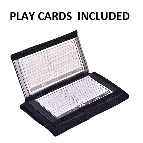 (5 Pack) Careworx Playbook Wristband (Youth or Adult) with Triple Windows-Great for Tackle,Touch,and Flag Football (Black, Adult)