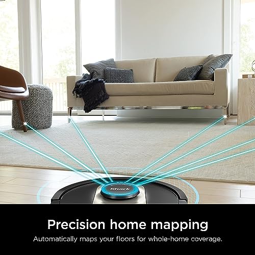 Shark Matrix Plus 2in1 Robot Vacuum & Mop with Sonic Mopping, Matrix Clean, Home Mapping, HEPA Bagless Self Empty Base, CleanEdge, for Pet Hair, Wifi, Black/Gold (AV2610WA)