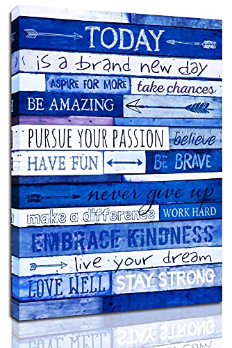 THRLVEART Pink Canvas Wall-Art Bedroom Decor For Women - Motivational Inspirational Quotes Tree Wall Art For Office - Large Canvas Wall Art Ready To Hang Size 40" x 20"