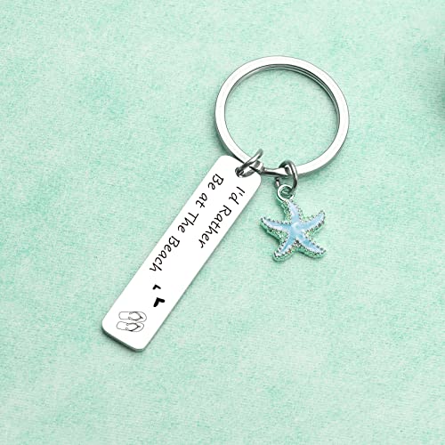 ORZOESD Beach Keyring Ocean Jewelry Sea Lover Gift Natural Gift Beach Lover Jewelry Sister Gift Daughter Gift, Standard