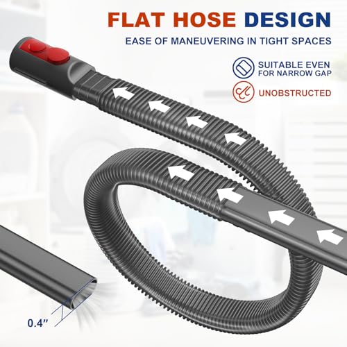Sealegend Dryer Vent Cleaner Kit Compatible with Dyson Dryer Lint Vacuum Attachment for Dyson V7 V8 V10 V11 V12 V15 etc Cordless Vacuum Cleaner Removes Deep Lint