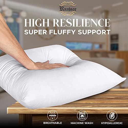 raajsee 16x16 Pillow Inserts Set of 2, Firm nd Fluffy Down Alternative Throw Pillows for Couch, Pillow Stuffing for Couch Sham Filler, Sofa Pillow from 16x16, Throw Pillow Inserts 16 x 16