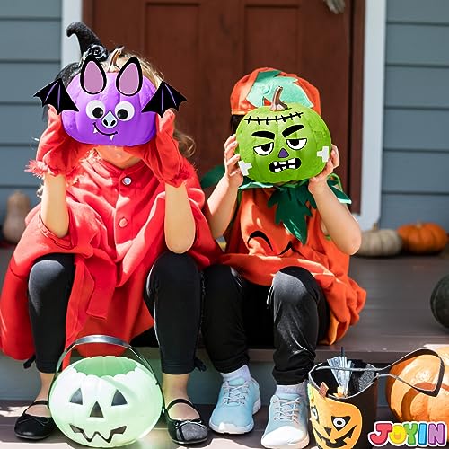 Klever Kits Halloween Pumpkin Decorating Kit, Halloween Arts and Craft Party Favors for Kids, Pumpkin Painting Kits Party Supplies, Halloween DIY Coloring Pumpkin Decorations, School Activities Games