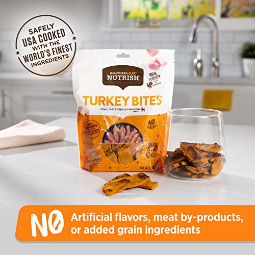 Rachael Ray Nutrish Turkey Bites Real Meat Grain Free Dog Treats, Turkey Recipe with Hickory Smoked Bacon Flavor, 12 Ounces (Packaging May Vary)