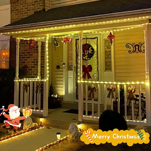 JMEXSUSS Green Halloween Solar Lights, 66 ft 200 LED Rope Lights Outdoor Waterproof, PVC Tube Green Christmas String Lights for Halloween Party Tree Fence Christmas