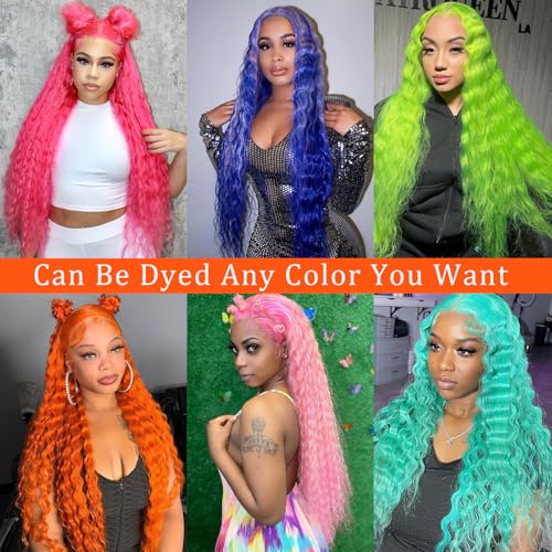 613 Lace Front Wig Human Hair Deep Wave 18 Inch Blonde Wig Human Hair 16A 13x4 HD Blonde 613 Deep Wave Lace Front Wigs Curly Glueless Wig Pre Plucked 180% Density Blonde Frontal Wig Deep Wave 613 Wig