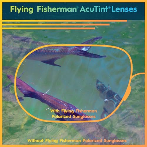 Flying Fisherman Cay Sal Polarized Sunglasses with AcuTint UV Blocker for Fishing and Outdoor Sports, Matte Black Frames/Amber Lenses