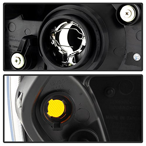 VIPMOTOZ OE-Style Headlights Headlamps Assembly For 2003-2005 Honda Pilot Black Housing Clear Lens Driver & Passenger Side Pair Set