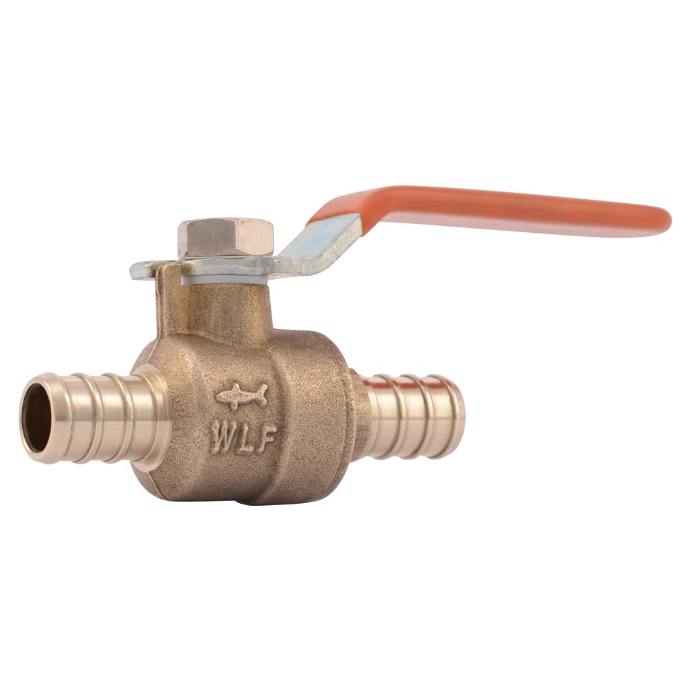 SharkBite 22461LFA Brass Crimp Ball Valve, 1/2 Inch x 1/2 Inch