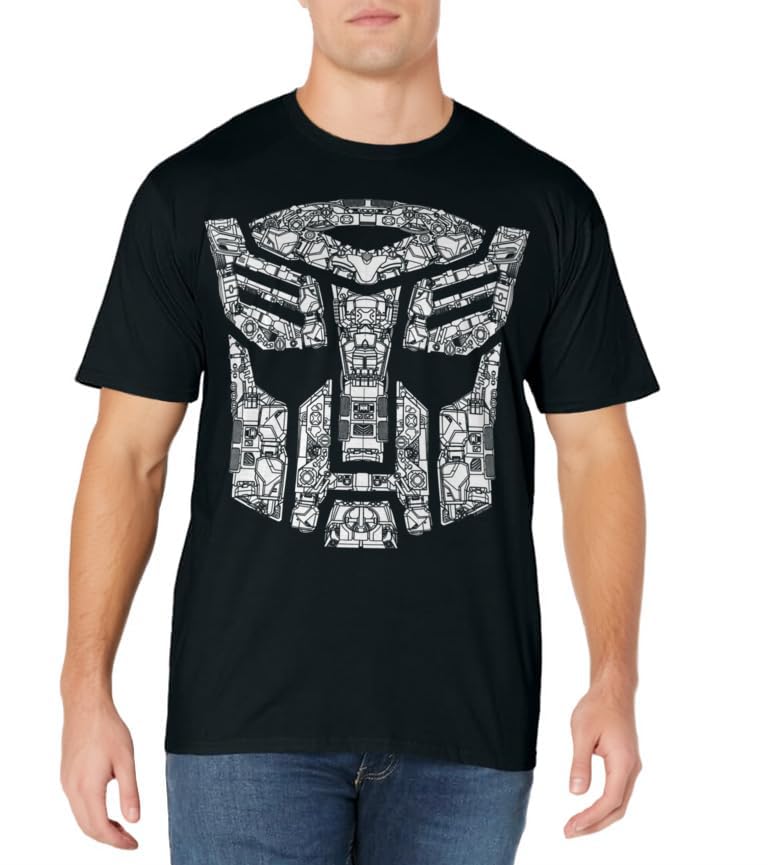 Transformers Autobots Iconic Black T-Shirt - Classic Fit, Short Sleeve
