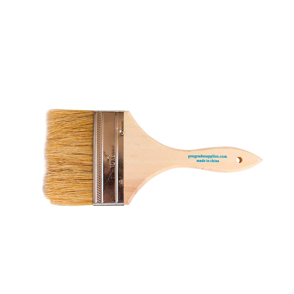 Pro Grade - Chip Paint Brushes - 36 Ea 4 Inch Chip Paint Brush Light Brown