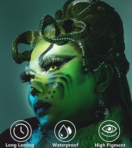 Go Ho Cream-Blendable Ogre Green Face Paint Stick (1.06 oz),Full-coverage Ogre Green Body Paint Stick for Adults Children Halloween Cosplay SFX Makeup,Waterproof