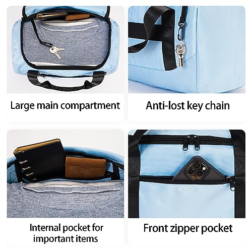 ECOHUB 16'' Personal Item Bag Mini Duffel Bag Small Travel Bag Underseat Carry on Bag for United Airlines Gym Bag for Women