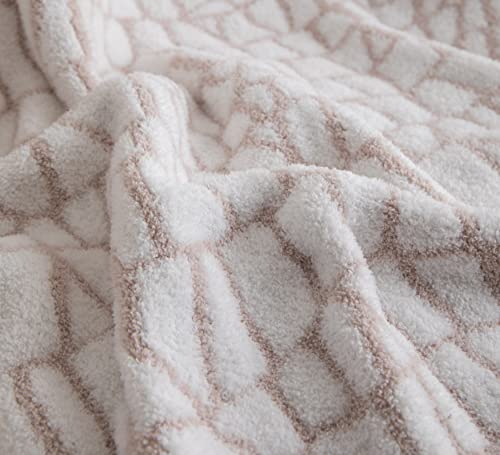 Ultra Soft Cozy Buffalo Checkerboard Grid with Lightning Pattern Fluffy Microfiber Knitted Throw Blanket Lightweight Fleece Checkered Blanket for Sofa Couch Bed Travel
