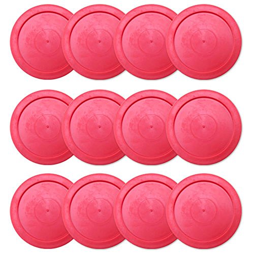 Brybelly Air Hockey Pucks - Accessories for Game Room Gaming Tabletop for Kids & Adults - 2.5 Inch Small - 12 Pucks