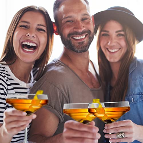 NutriChef 2 Sets of Crystal Martini Glass, Ultra Clear, Elegant Crystal Clear Wine Glass Pair, 100% Hand Blown, Dishwasher Safe, Great For Dinner, Parties, Wedding, And ELEGANT Occasions