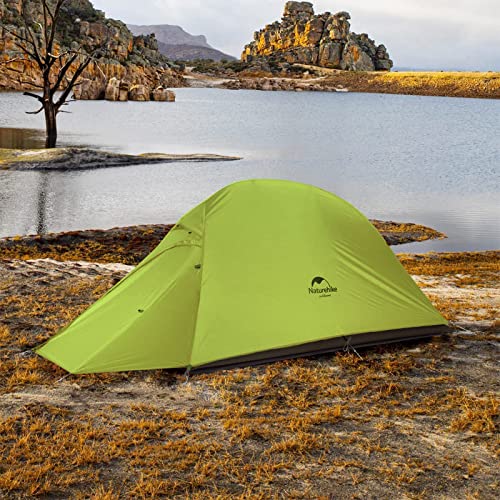 Naturehike Cloud-Up 1 Person Tent Lightweight Backpacking Tent for One Man, Waterproof Ultralight Single Person Tent, Double Layer One Person Tent for Camping Hiking Backpacking