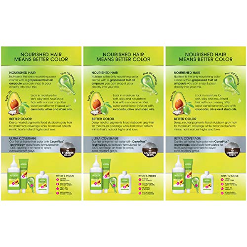Garnier Hair Color Nutrisse Ultra Coverage Nourishing Creme, 400 Deep Dark Brown (Sweet Pecan) Permanent Hair Dye, 3 Count (Packaging May Vary)