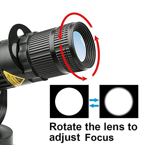 MOUNTAIN_ARK 15W White LED Pin Spot Light, Manual Focus, Adjustable 4 Apertures, for DJ Disco Party Wedding Stage Effect Lighting