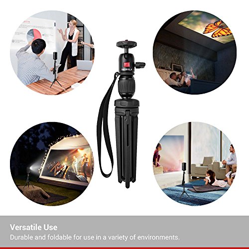 Nebula Anker Adjustable Tripod Stand - Compact, Portable Projector Stand for Capsule Series - Includes Universal Mount and Swivel Ball Head - Aluminum Alloy Tripod Stand