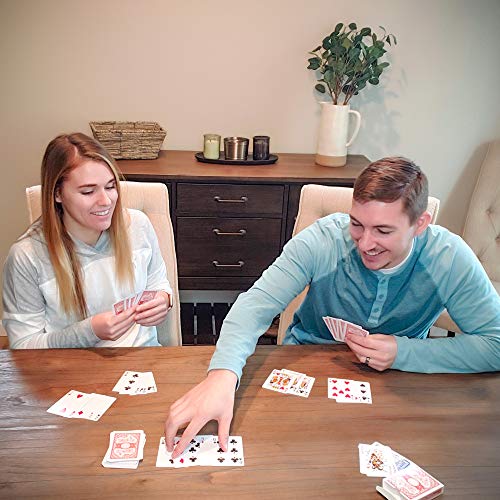 LotFancy Playing Cards, 2 Pack, Decks of Cards, Poker Size Standard Index, for Blackjack, Euchre, Canasta Card Game, Casino Grade Poker Cards, Blue and Red