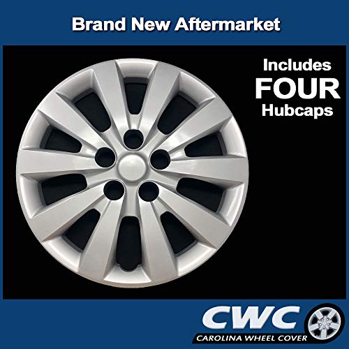 Premium Hubcap Replacement for Nissan Sentra 2013-2019, Leaf 2013-2018, 16-inch Replica Wheel Cover (Set of 4) 53089
