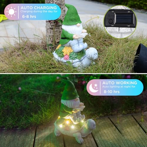 underthecloud Solar Outdoor Waterproof Garden Lights, Solar Lights Outdoor Lawn Pathway Decoration Lighting, Garden Lights,Decor Lights,Garden Gift, Yard Gift (2)