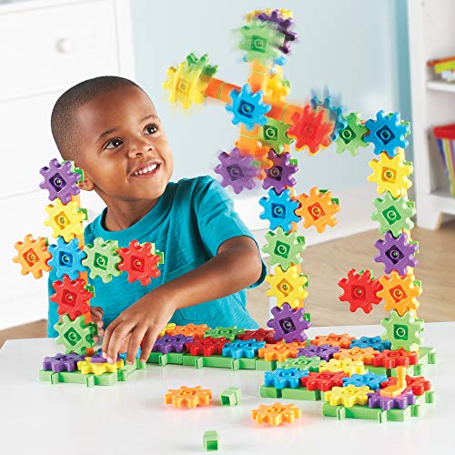 Learning Resources Gears! Gears! Gears! Super Building Toy Set - Building Toys, STEM Activities, Fine Motor Skills, Toddler Engineers Kit, , Construction Bots, Kindergarten Science, Gifts for Kids