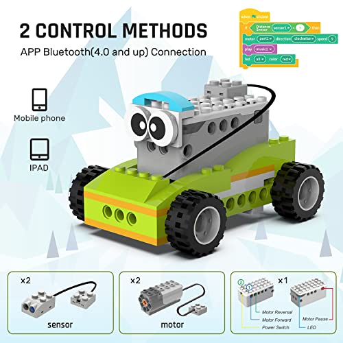 Coding Robot Kit for Kids Ages 6+, 200+ in 1 APP Control Dinosaur Robot Toy, Educational Scratch Programming Robotic Kit with 47 Video Courses,Birthday for Boys Girls(600 Blocks)